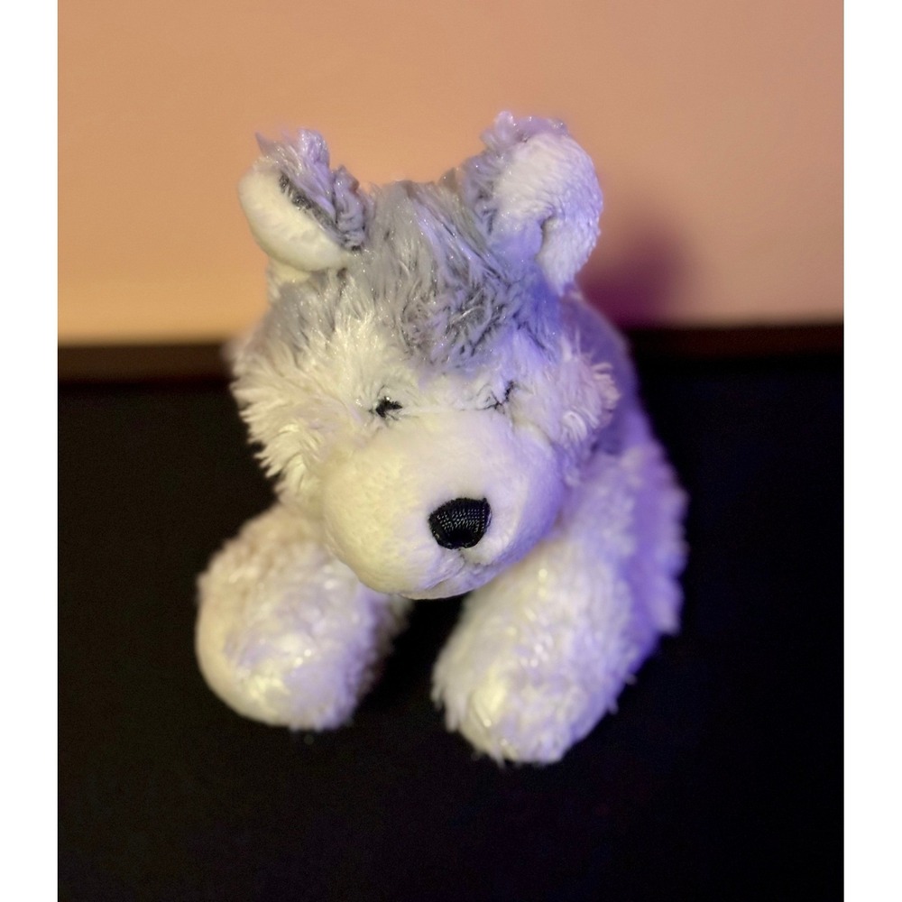 Ganz Webkinz Husky Plush Stuffed Animal Grey White Dog Wolf HM151 No Code
